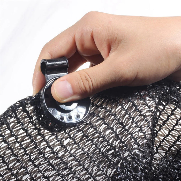 2x6m Shade Cloth Cover Sunblock Net 50% UV Resistant Garden Mesh Netting Cover wtih 16pcs Clips for Greenhouse  Patio Plant Flowers Chicken Coop - Black - 4