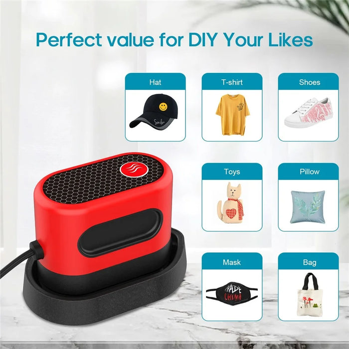 For T-Shirts Small Mini Iron Heat Pattern Press Printing Machine - EU Plug - 3