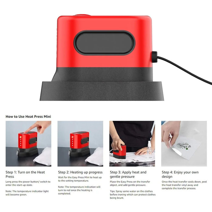 For T-Shirts Small Mini Iron Heat Pattern Press Printing Machine - EU Plug - 5