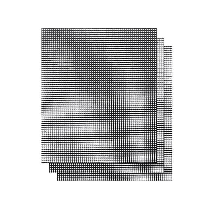 3 PCS High-Temperature Resistant Silica Gels Material BBQ Mat Barbecue Mesh Baking Mat (without Certification) - Black - 1