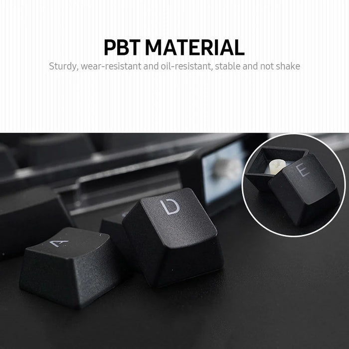 For Mechanical Keyboard 104 Keys Injection Molding PBT Keycap Set - Black - 5
