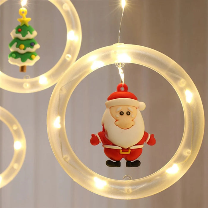 9.8FT Waterproof 3D Christmas String Lights Novelty Hanging USB Powered Fairy Lights for Christmas Indoor Decor - 4