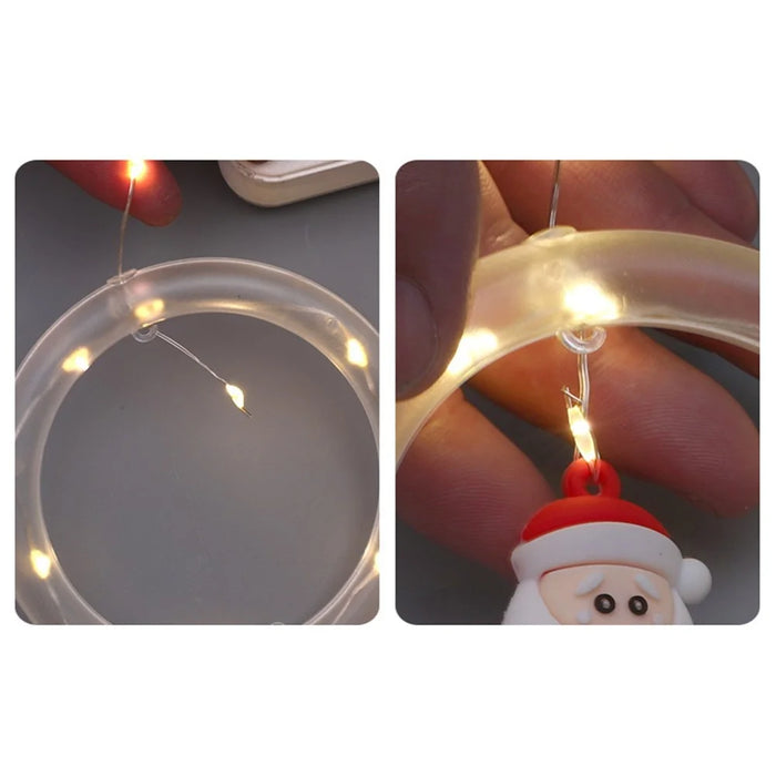 9.8FT Waterproof 3D Christmas String Lights Novelty Hanging USB Powered Fairy Lights for Christmas Indoor Decor - 6