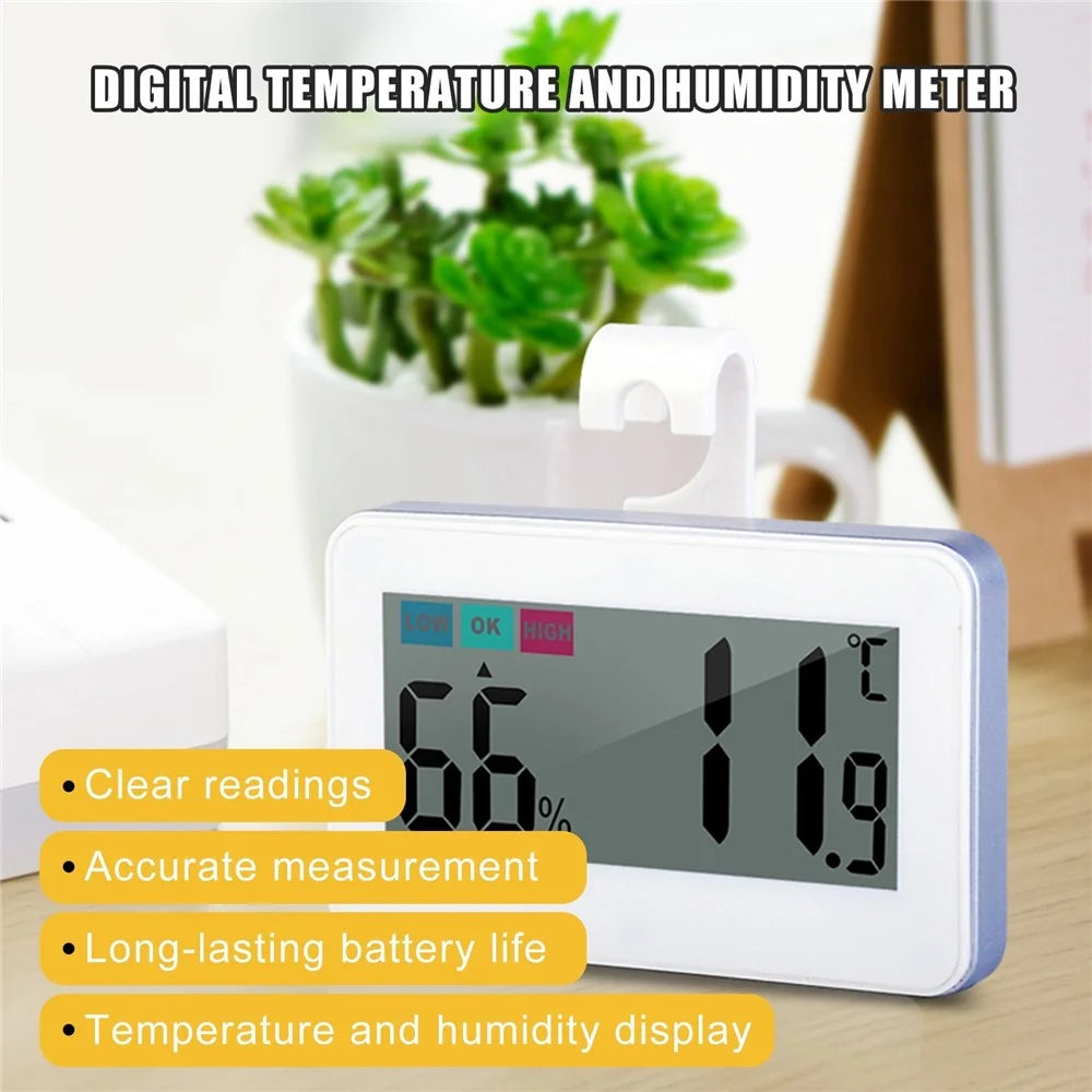 Mini Digital Indoor Thermometer Gauge Accurate Temperature Humidity Monitor with LCD Display - 2