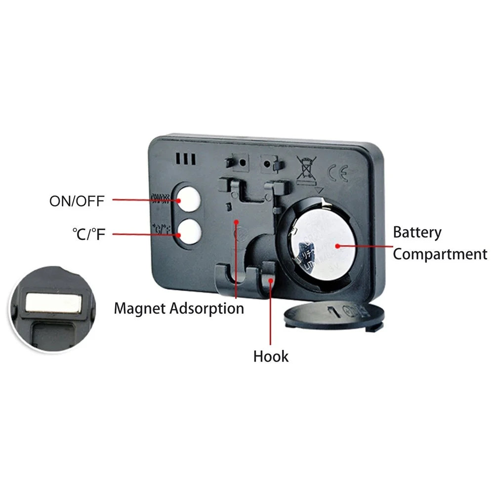 Mini Digital Indoor Thermometer Gauge Accurate Temperature Humidity Monitor with LCD Display - 6