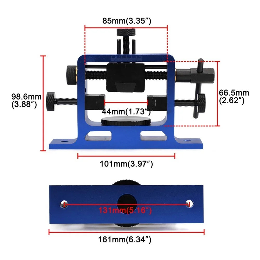 Aluminum Alloy Universal Rear Sight Pusher Sight Adjustment Tool with Wrench and Accessory - Blue - 3