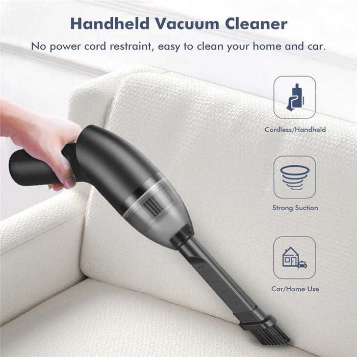 HK-6043 Handheld Vacuum Cleaner Car Interior Vacuum Sweeper Portable Cordless Dust Collector for Car Home - 2