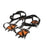1 Pair 10-Teeth Claws Crampon Winter Snow Spikes Ski Ice Shoe-Covers Steel Grippers Cleats for Climbing Hiking -  Orange - 1