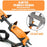 1 Pair 10-Teeth Claws Crampon Winter Snow Spikes Ski Ice Shoe-Covers Steel Grippers Cleats for Climbing Hiking -  Orange - 3