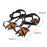 1 Pair 10-Teeth Claws Crampon Winter Snow Spikes Ski Ice Shoe-Covers Steel Grippers Cleats for Climbing Hiking -  Orange - 5