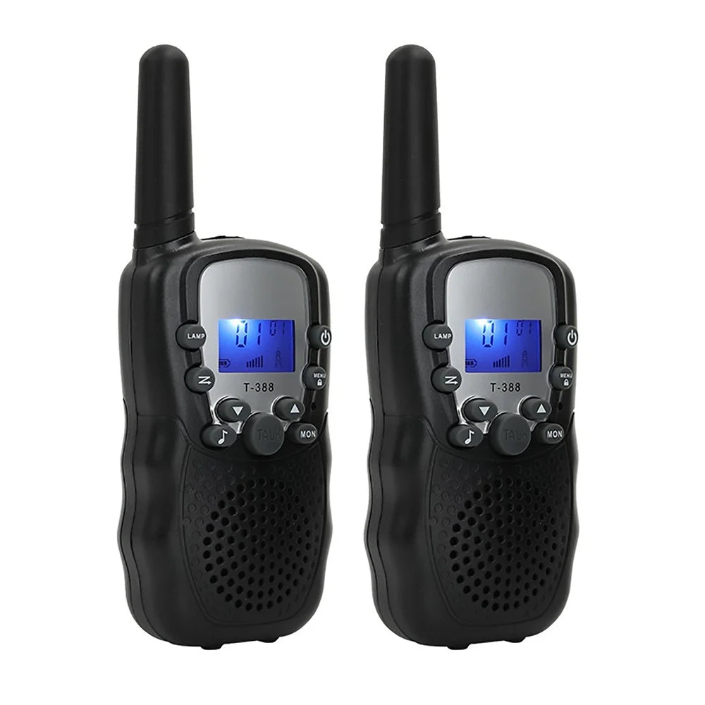 1 Pair Portable Handheld Walkie Talkie Long Distance Walkie Talkie 2 Way Radios for Kids Indoor Outdoor Activity - Black - 1