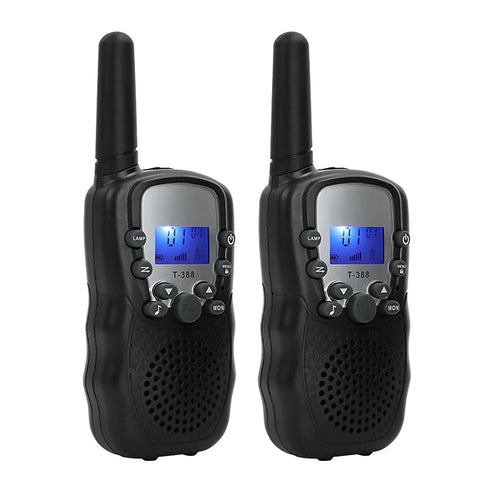 1 Pair Portable Handheld Walkie Talkie Long Distance Walkie Talkie 2 Way Radios for Kids Indoor Outdoor Activity - Black - 1