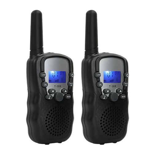 1 Pair Portable Handheld Walkie Talkie Long Distance Walkie Talkie 2 Way Radios for Kids Indoor Outdoor Activity - Black - 1