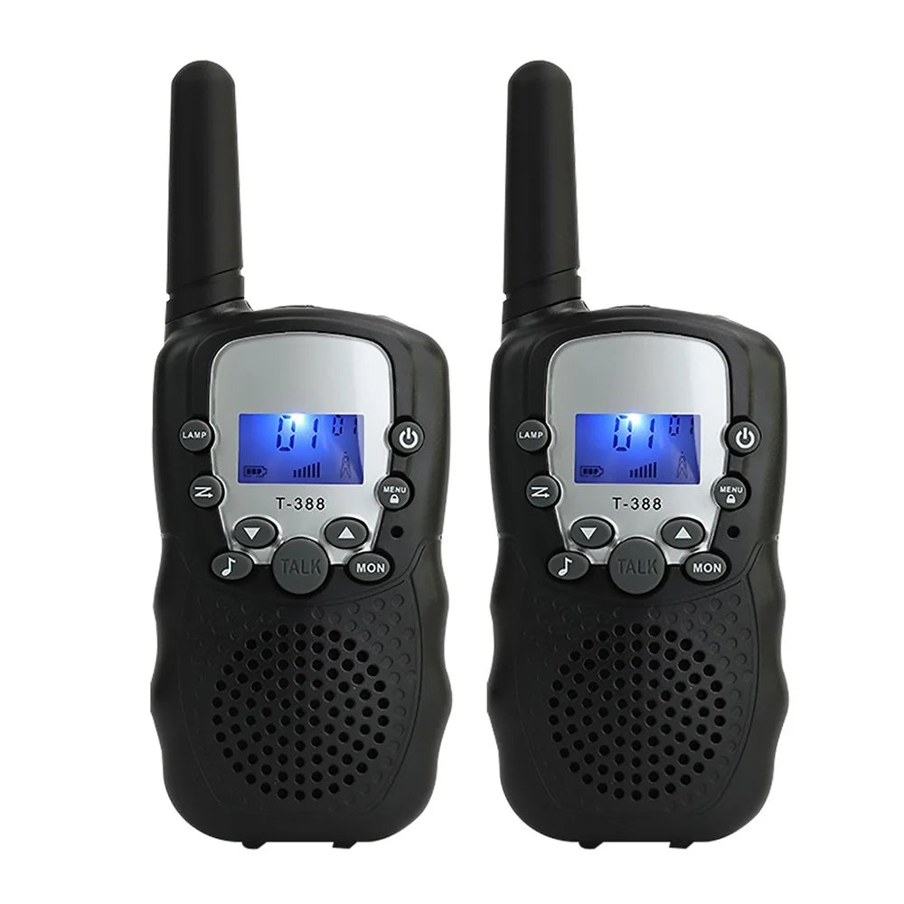 1 Pair Portable Handheld Walkie Talkie Long Distance Walkie Talkie 2 Way Radios for Kids Indoor Outdoor Activity - Black - 2