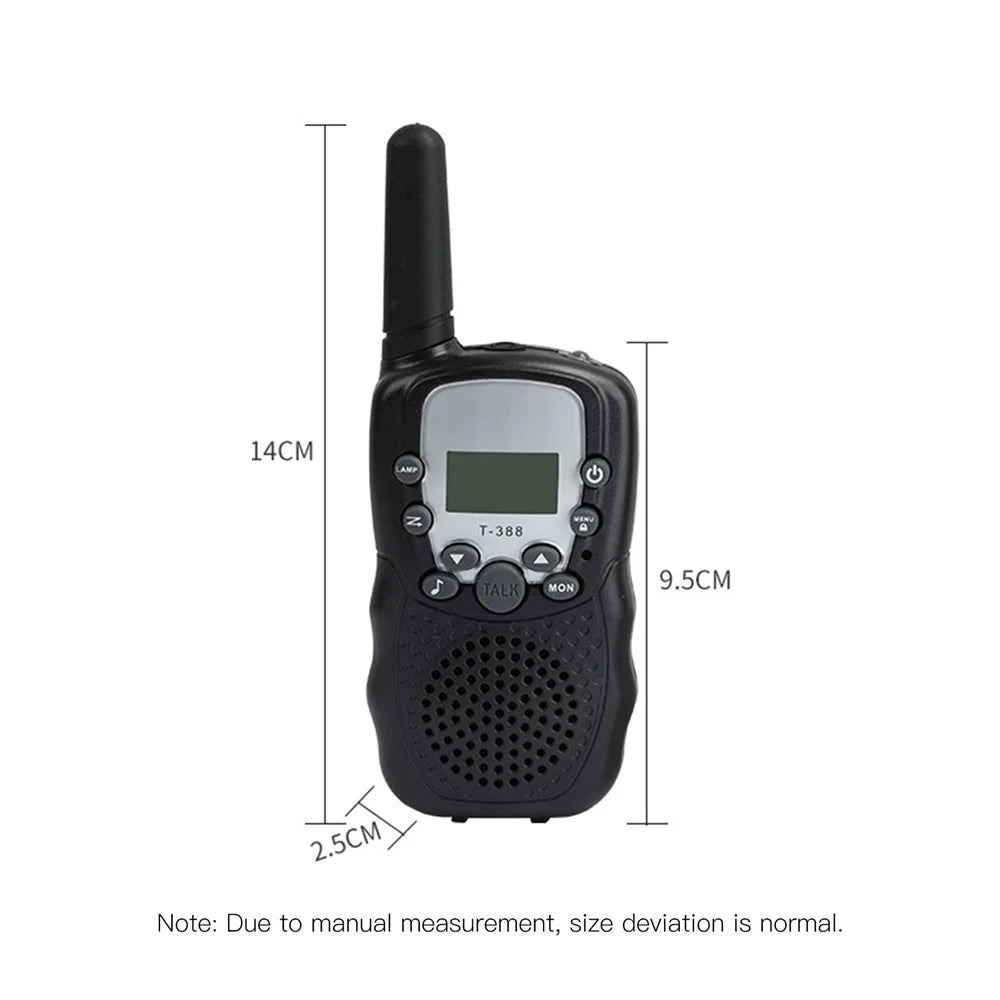 1 Pair Portable Handheld Walkie Talkie Long Distance Walkie Talkie 2 Way Radios for Kids Indoor Outdoor Activity - Black - 5