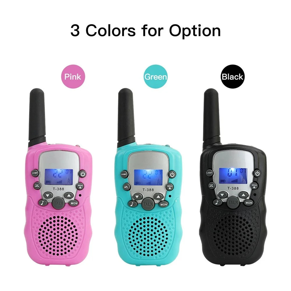 1 Pair Portable Handheld Walkie Talkie Long Distance Walkie Talkie 2 Way Radios for Kids Indoor Outdoor Activity - Black - 6