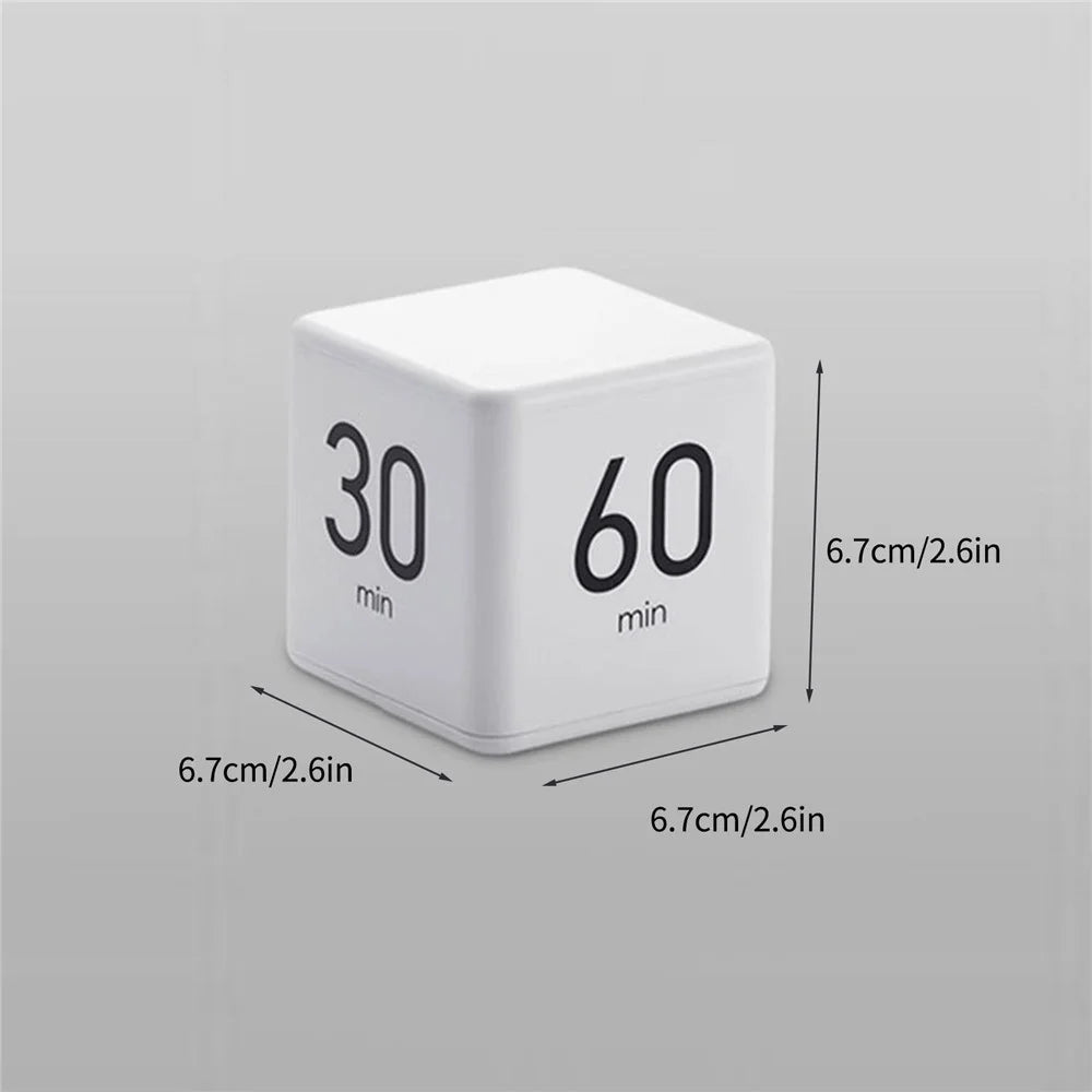 Cube Timer Learning Cooking Workout Timer Alarm Clock, LCD Screen Display Time, 15/20/30/60 Minutes Countdown Reminder - Green - 2