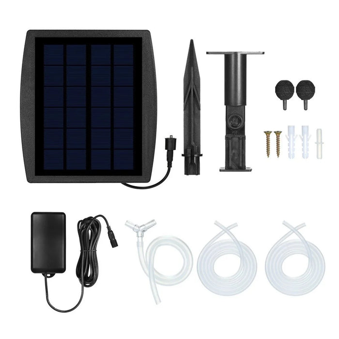 Solar Powered Oxygen Pump Portable Water Oxygen Pump Household Fish Aquarium Oxygenator Pool Air Oxygen Pump Aerator - 1