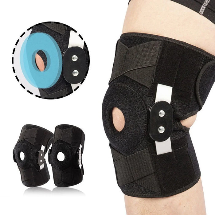 Wear-resistant Sport Brace Adjustable Knee Band Scratch-resistant Knee Protective Bandage with Side Metal Stabilizer - 3
