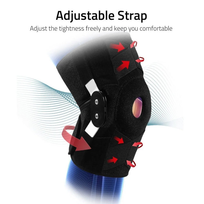 Wear-resistant Sport Brace Adjustable Knee Band Scratch-resistant Knee Protective Bandage with Side Metal Stabilizer - 4
