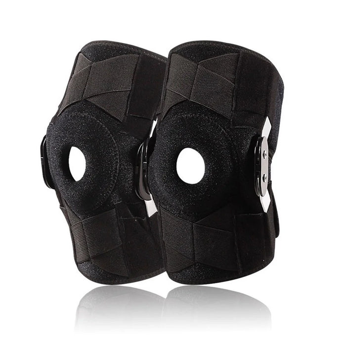 Wear-resistant Sport Brace Adjustable Knee Band Scratch-resistant Knee Protective Bandage with Side Metal Stabilizer - 6