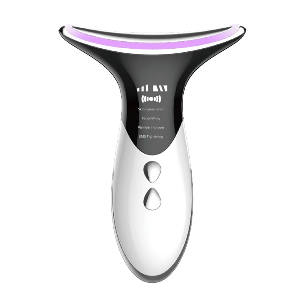Facial Massager Neck Beauty Device Double Chin Reducer Therapy Skin Heat Vibration Massager for Neckline Jaw Face Chin - 1