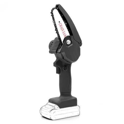 Portable Rechargeable Lightweight Cordless Chainsaw for Wood Cutting Tree Pruning - Black / Type 1 - 1