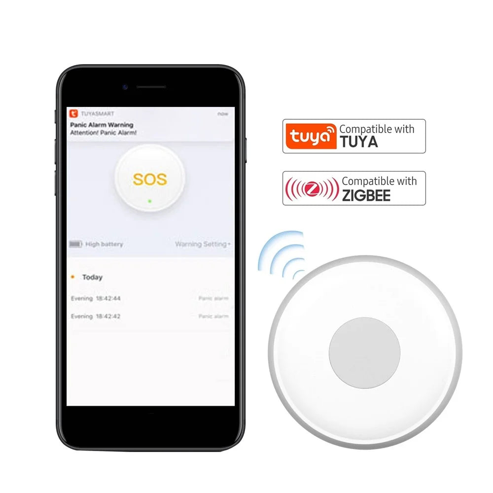 ZIGBEE Emergency Button Lightweight One Button Alarm for Kids Elderly Pregnant Women Wireless Smart SOS Button Smart Linkage with Smart Home Devices - 3