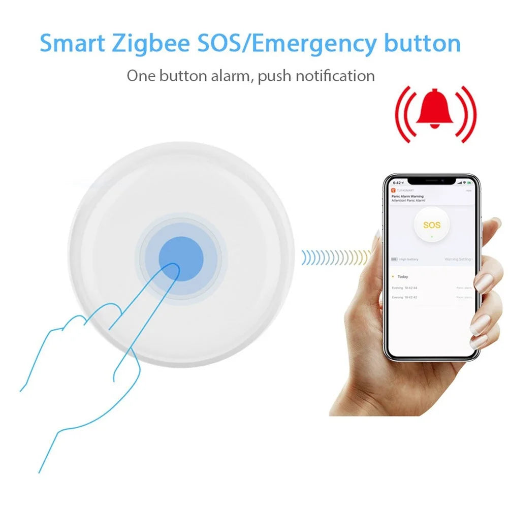 ZIGBEE Emergency Button Lightweight One Button Alarm for Kids Elderly Pregnant Women Wireless Smart SOS Button Smart Linkage with Smart Home Devices - 6