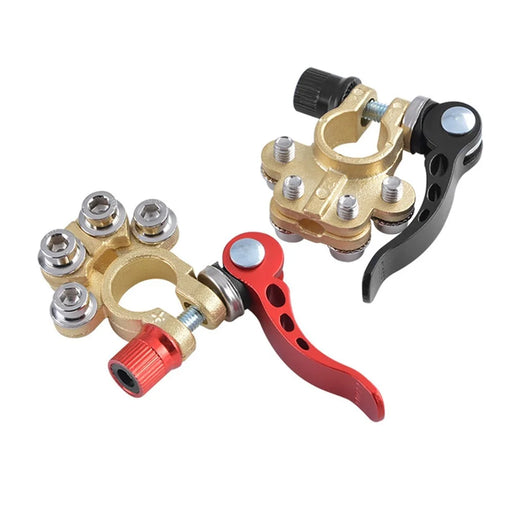 1 Pair Brass Material Automotive Car Top Post Battery Terminals Wire Cable Clamp Terminal Connectors Car Accessories - 2