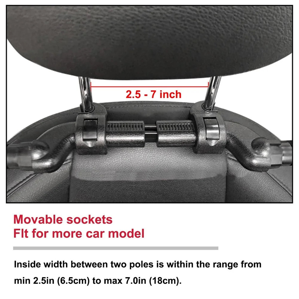 Car Sleeping Headrest Pillow Head Neck Support Soft Car Seat Headrest Cushion U Shaped 360 Degree Adjustable Car Neck Pillow for Kids and Adults - 2