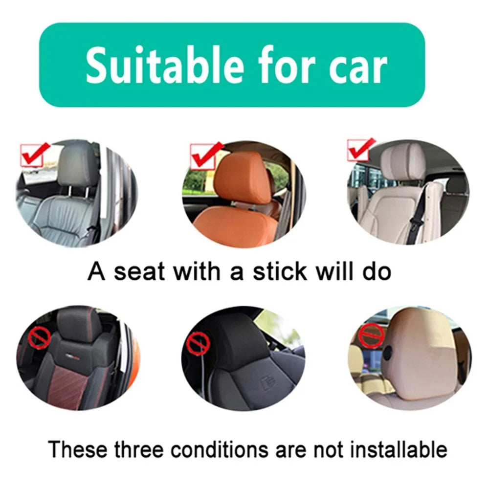 Car Sleeping Headrest Pillow Head Neck Support Soft Car Seat Headrest Cushion U Shaped 360 Degree Adjustable Car Neck Pillow for Kids and Adults - 5