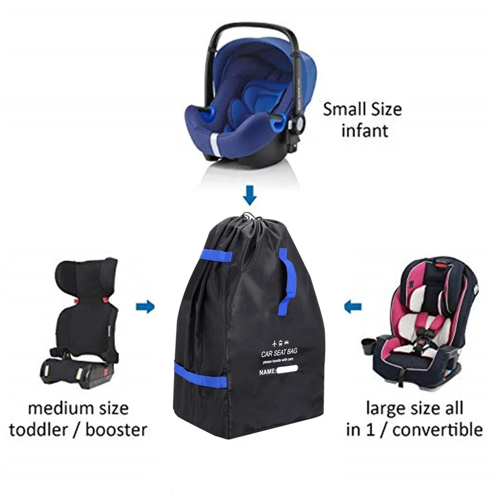 Car Seat Bag Backpack for Air Travel Universal Infant Carseat Storage Bag for Airplane Gate Check Large Durable bag with Shoulder Straps - 2