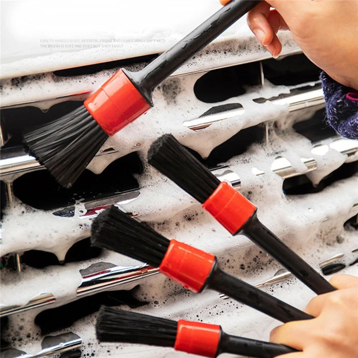 13Pcs Car Wheel Brush Set Car Wheel Cleaning Brush Kit Including 5 Detailing Brushes/3 Steel Wire Brushes/Wheel Rim Brush/Air Vents Brush/Tire Brush/Car Wash Mitt/Towel - 6