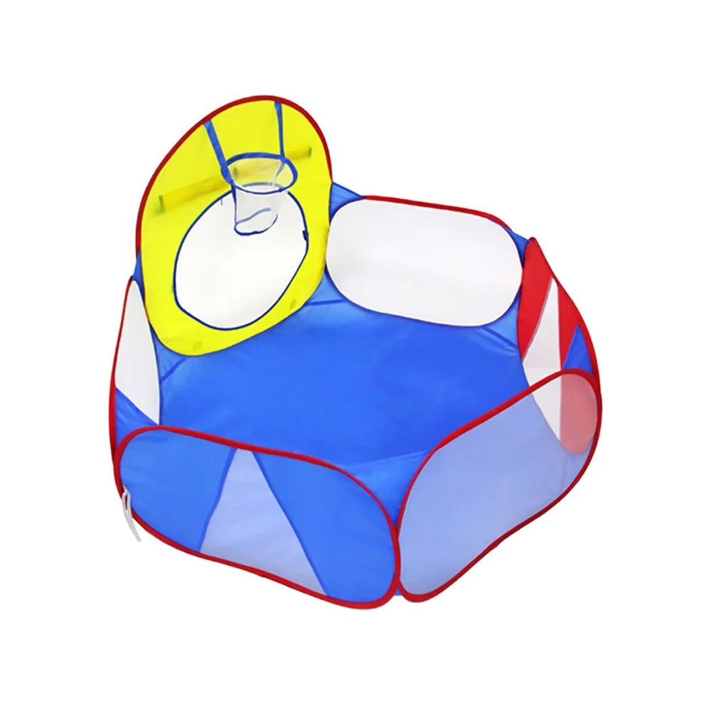 Kids Ball Pit Breathable Toddler Ball Pit Tent Playhouse Baby Crawl Playpen with Basketball Hoop and Zipper Storage Bag for Boys Girls Indoors Outdoors - 1