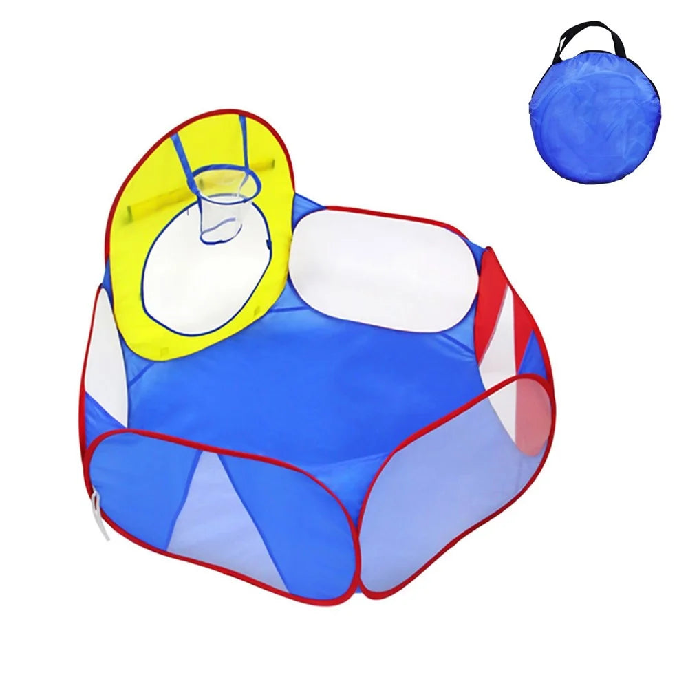 Kids Ball Pit Breathable Toddler Ball Pit Tent Playhouse Baby Crawl Playpen with Basketball Hoop and Zipper Storage Bag for Boys Girls Indoors Outdoors - 6