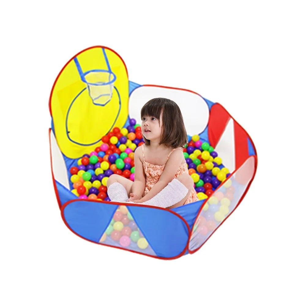 Kids Ball Pit Breathable Toddler Ball Pit Tent Playhouse Baby Crawl Playpen with Basketball Hoop and Zipper Storage Bag for Boys Girls Indoors Outdoors - 7