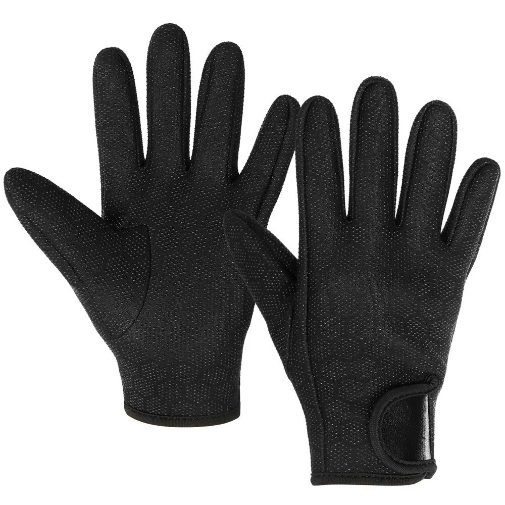 1.5mm Neoprene Diving Gloves Women Men Anti-slip Snorkeling Gloves for Swimming Surfing Sailing Kayaking - L - 1