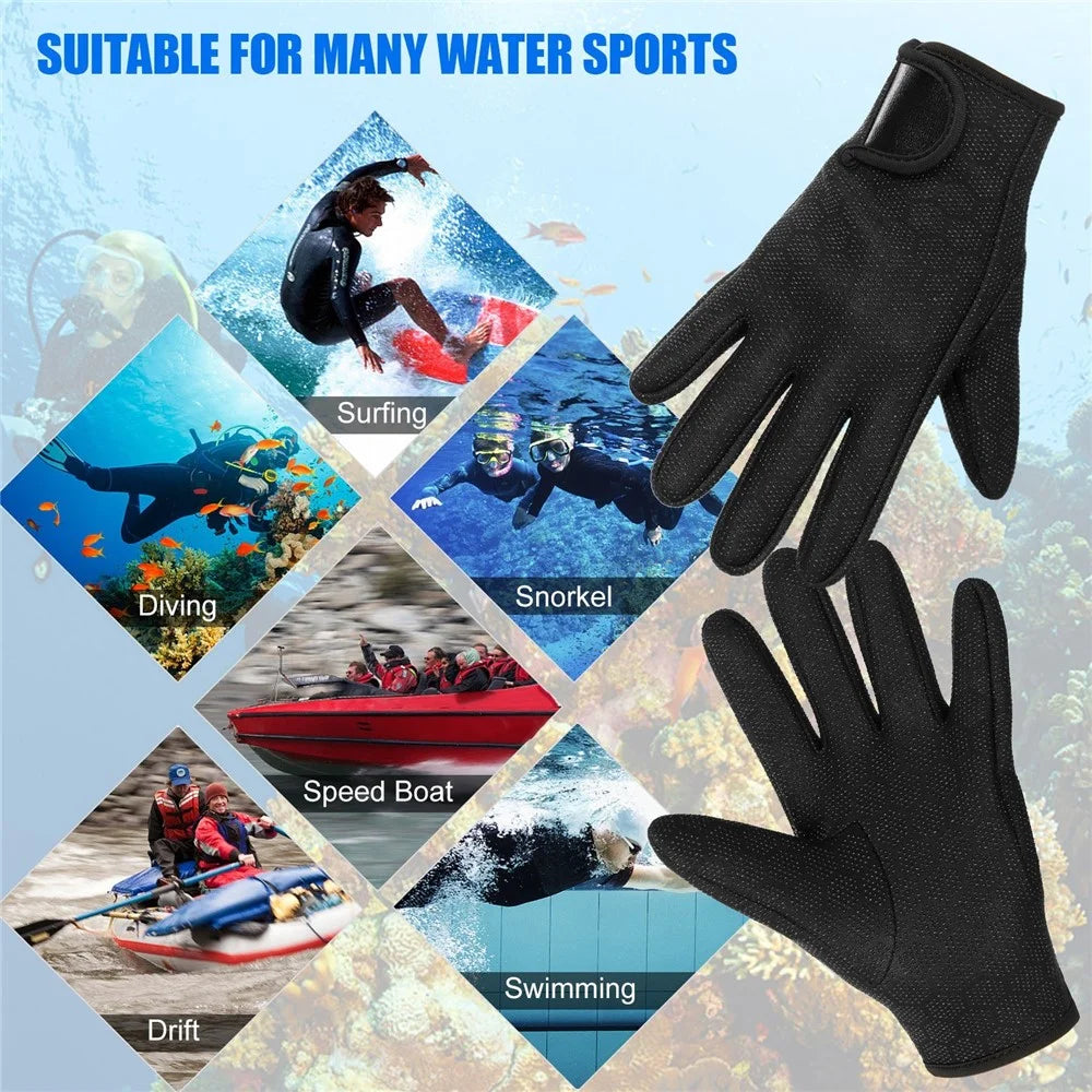 1.5mm Neoprene Diving Gloves Women Men Anti-slip Snorkeling Gloves for Swimming Surfing Sailing Kayaking - L - 7