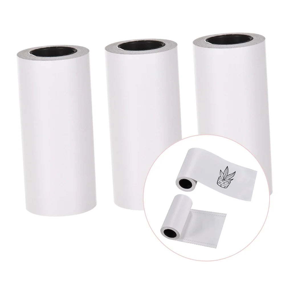 Self-Adhesive Thermal Paper Roll BPA-Free 57x30mm Receipt Paper for PeriPage PAPERANG Poooli Phomemo Pocket Thermal Printer - 3Pcs - 3
