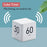 Portable Cube Timer Digital Display Timer Countdown Alarm 1-3-5-10 Minutes Flip Timing Time Management for Study Sports Cooking Gaming Office - White/Style 1 - 5
