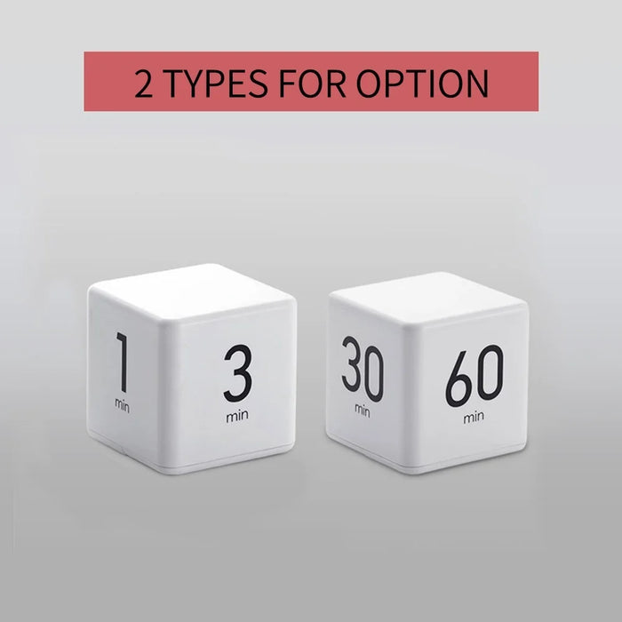 Portable Cube Timer Digital Display Timer Countdown Alarm 1-3-5-10 Minutes Flip Timing Time Management for Study Sports Cooking Gaming Office - White/Style 1 - 7