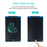 LCD Writing Tablet 12-inch Erasable Drawing Tablet Portable Drawing Pad One-Click Erase with Lock Button for Kids Learning Gift Creative Toy - Black / Single Color Screen - 5