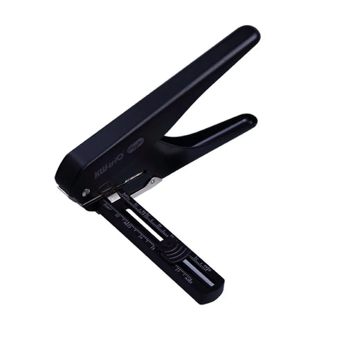 KW-TRIO 1/4'' Handheld Metal 20 Sheet Capacity 6mm Aperture Paper Punch Hole Punch Single Hole Puncher with Standard Ruler for Home Office School Supplies - Black - 1