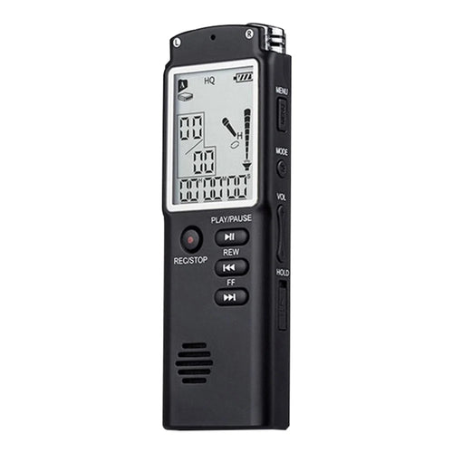 T60 32GB Noise Reduction Digital Voice Activated Voice Recorder MP3 Player 1536Kbps HD Recording Dual Condenser Microphone with WAV MP3 Player Telephone Recording for Meeting Lecture Interview Class - Black - 1
