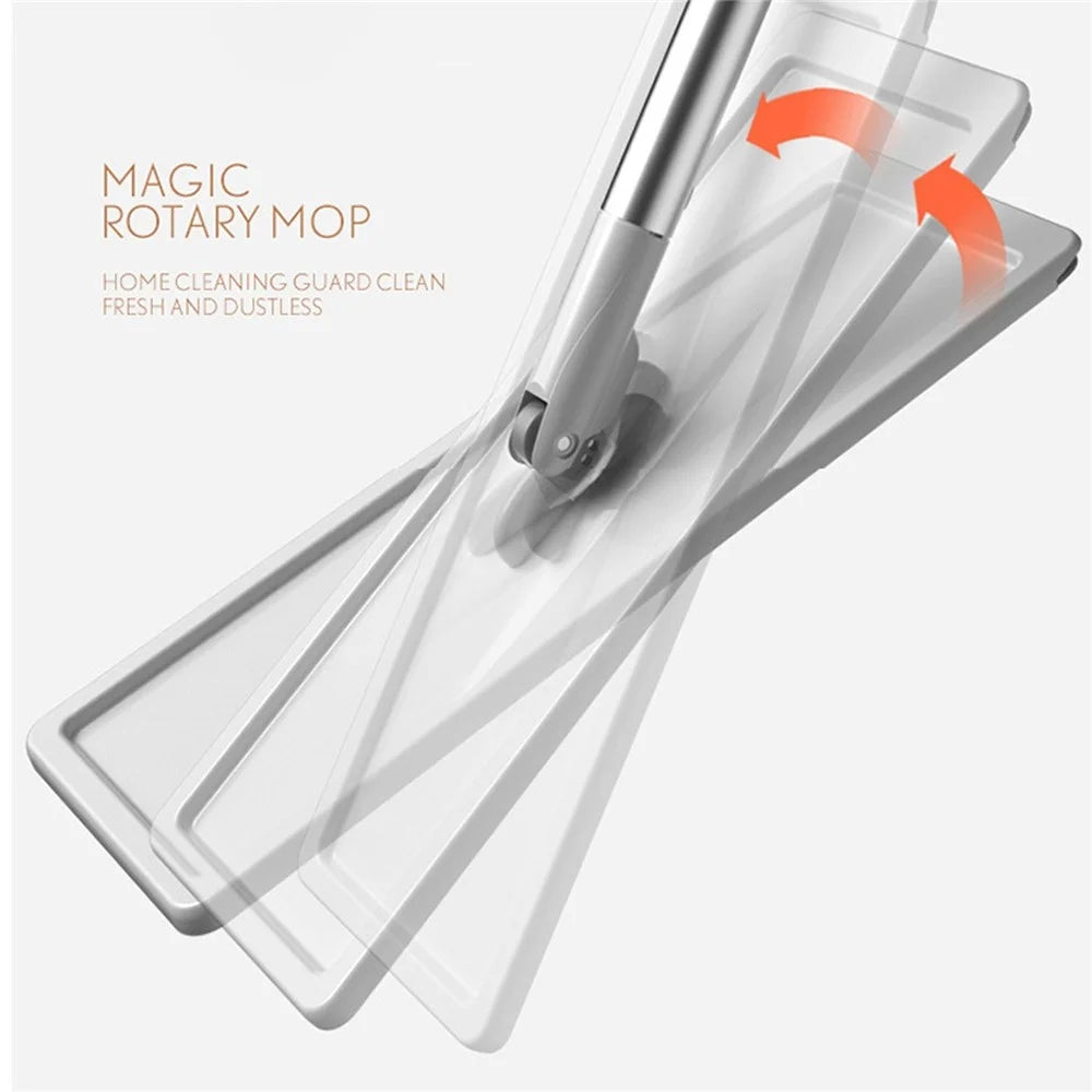 Microfiber Mop with Bucket Floor Cleaning Self-Squeeze Dry Wet Dual Use Floor Mop with Pads - 3