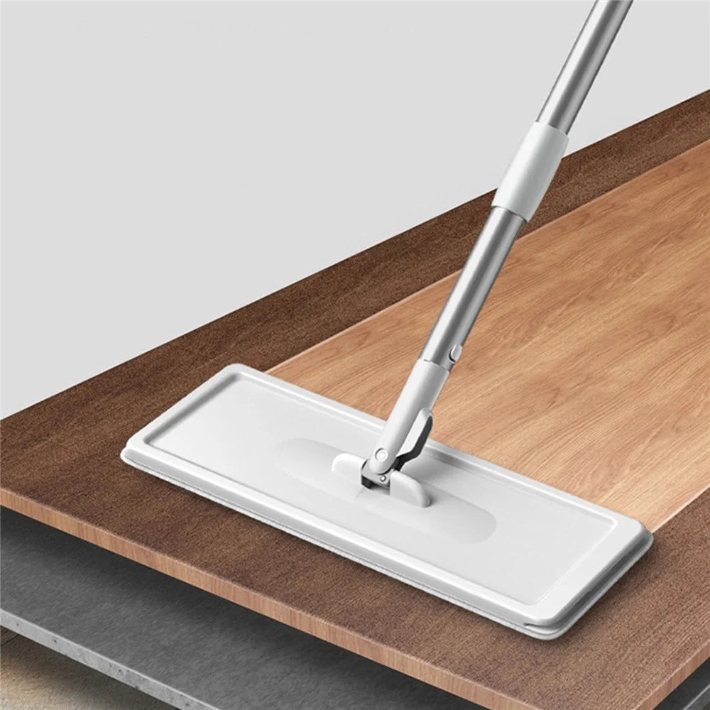 Microfiber Mop with Bucket Floor Cleaning Self-Squeeze Dry Wet Dual Use Floor Mop with Pads - 4
