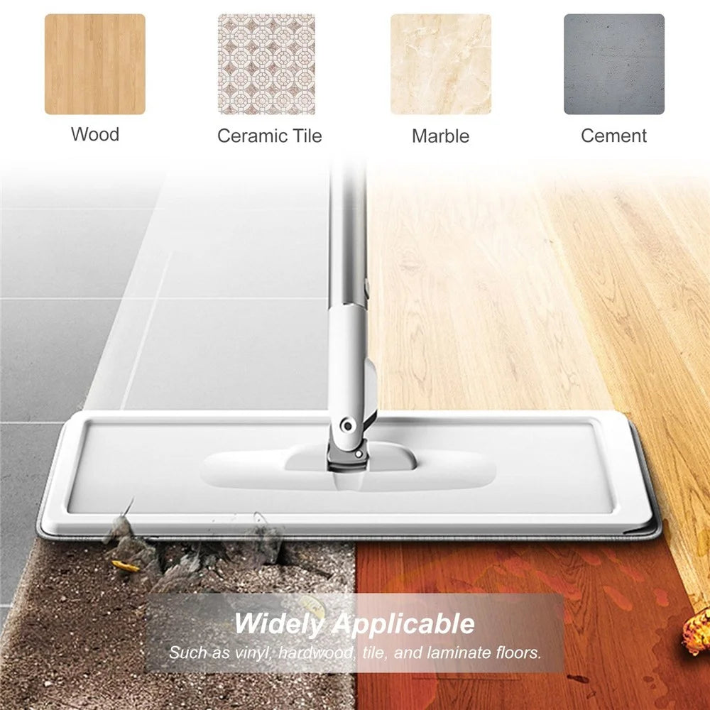 Microfiber Mop with Bucket Floor Cleaning Self-Squeeze Dry Wet Dual Use Floor Mop with Pads - 5