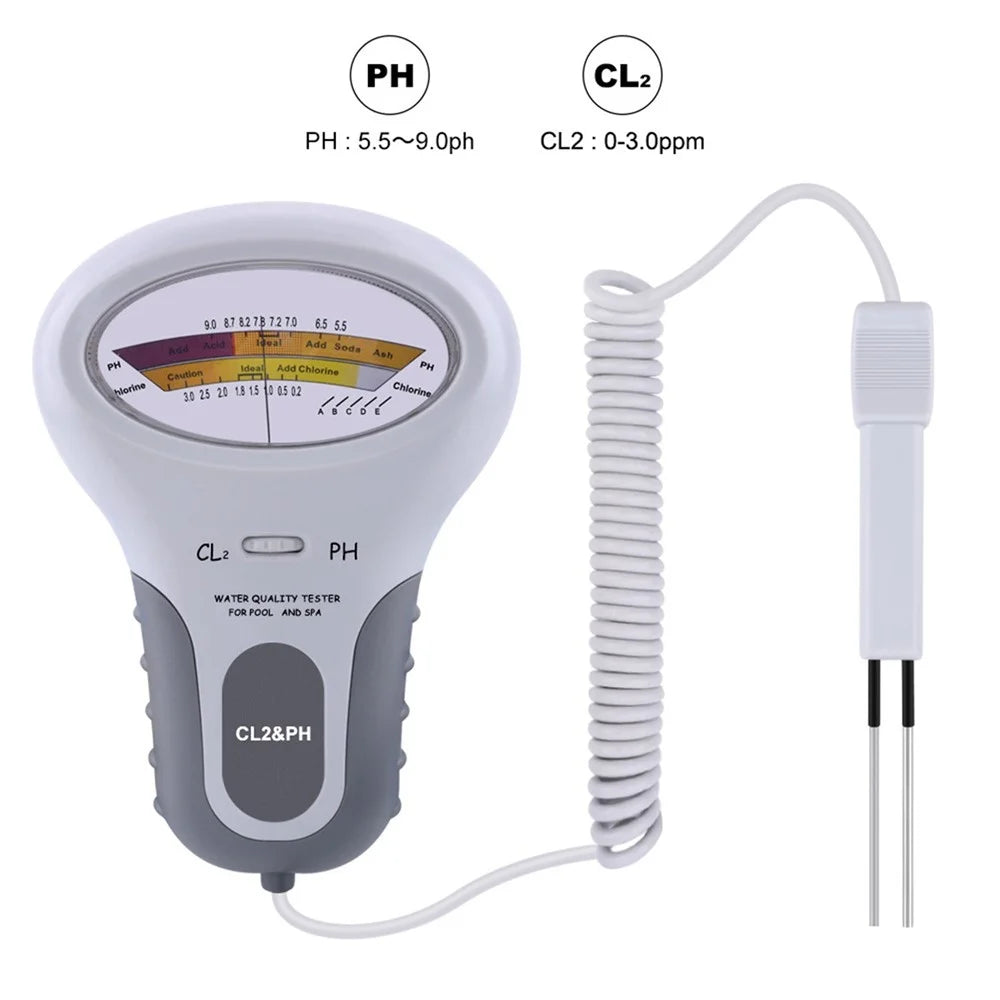 2 in 1 PH and Chlorine Level CL2 Detector Swimming Pool Spa Water Quality Tester Tool - 6