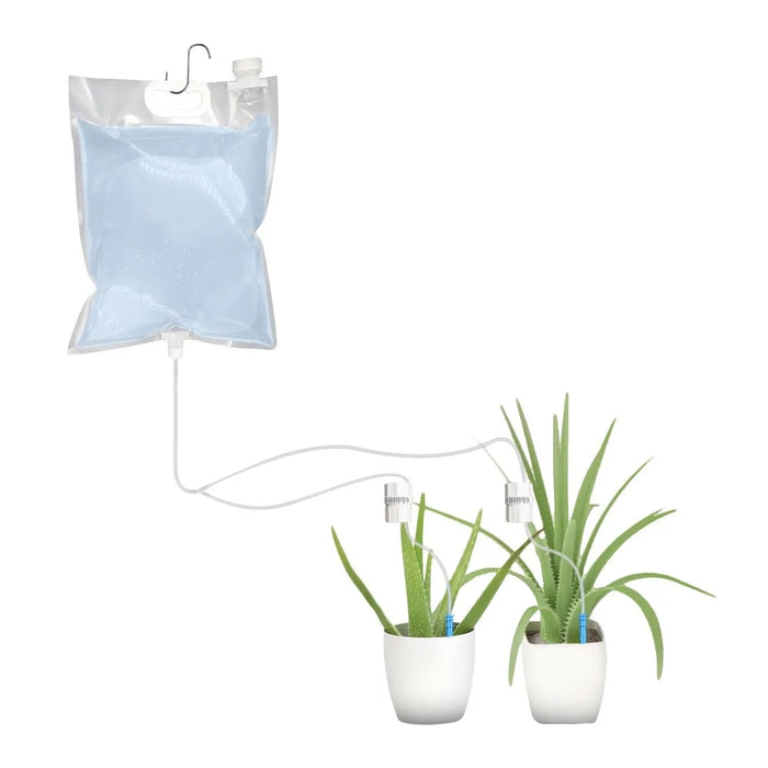 For Outdoor Indoor Plants Automatic Plant Waterer Potted Flower Self Watering Devices Double Slow Release Irrigation Stake Drip Irrigation Kit System - 2L - 1
